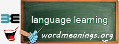 WordMeaning blackboard for language learning